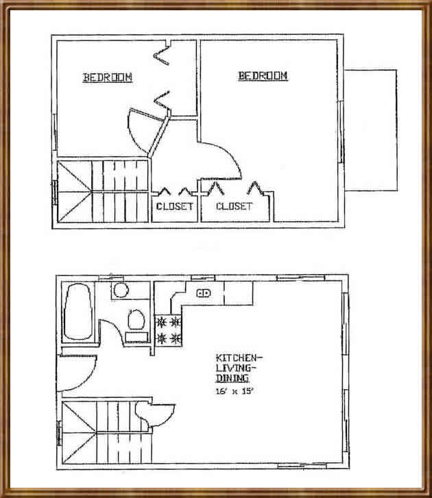 gambrel cabin floor plan